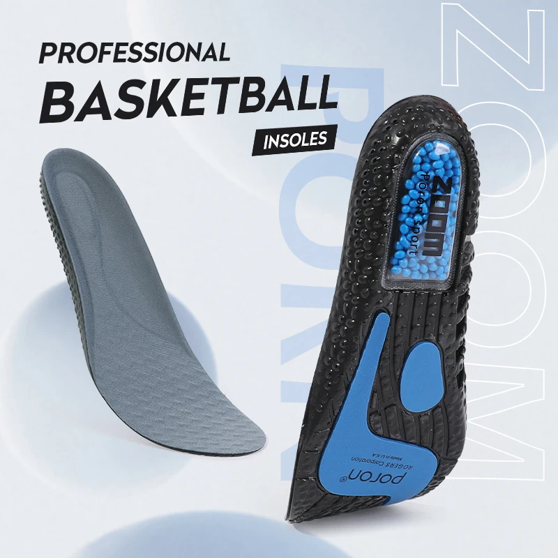 BANGNI PORON Air Cushion Insole PU Memory Foam Sports Support Inserts ZOOM Popcorn Orthopedic Shoes Pad For Feet Men Women