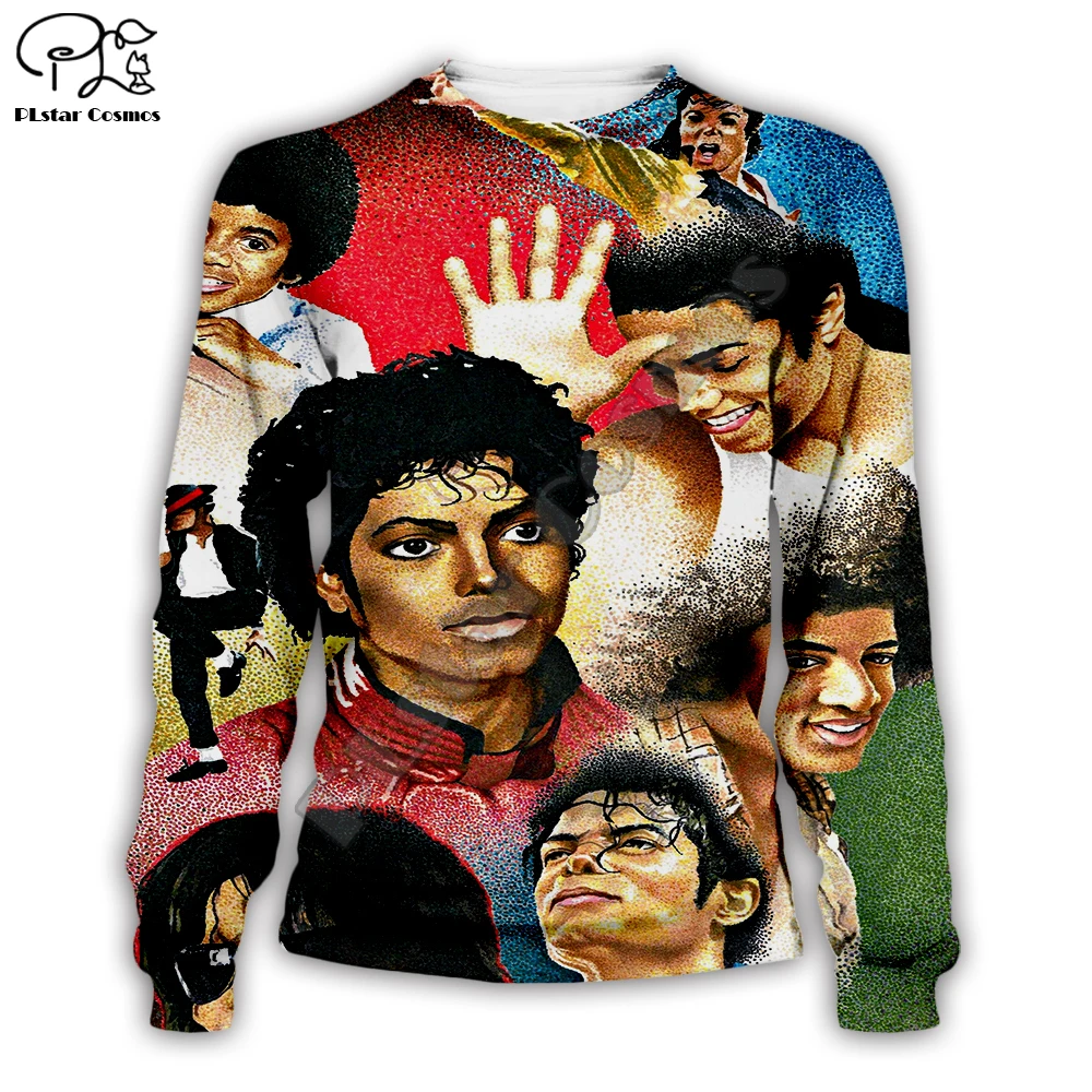 Sweatshirts PLstar Cosmos PopStar король певец Майкл Джексон хип-хоп Уличная одежда пуловер унисекс 3DPrint молния/толстовки/Толстовка/куртка S-5 - Цвет: Sweatshirts