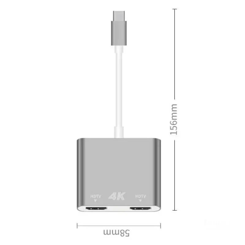 USB C к HDMI адаптер Тип c к HDMI HDTV конвертер Кабель-адаптер 4K для Macbook samsung S8 Galaxy Note8/9 huawei mate 10 P20 10