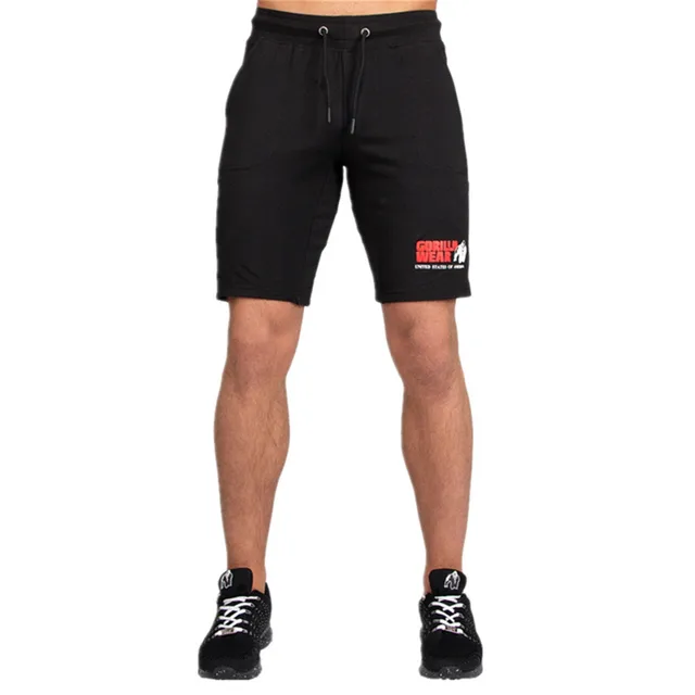 Men Running Sport Cotton Shorts Gym Fitness Workout Training Sportswear Male Short Pants Knee Length Beach Sweatpants Bottoms 2