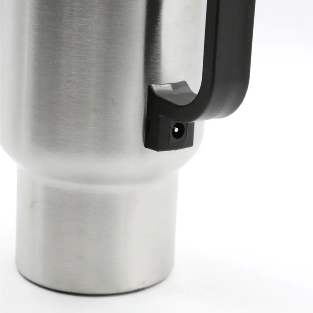 12V 450ml чашка с подогревом из нержавеющей стали для автомобиля электронная термодорожная Герметичная Кружка серебро