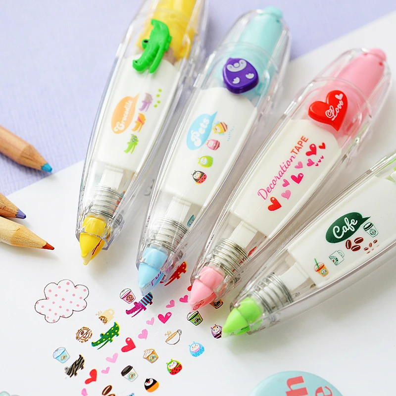 Correction Tapes Refill set 4pcs Lovely Decoration Click Corrective Tape Stationery Office Correcting School Supplies F578 correction tape correction supplies