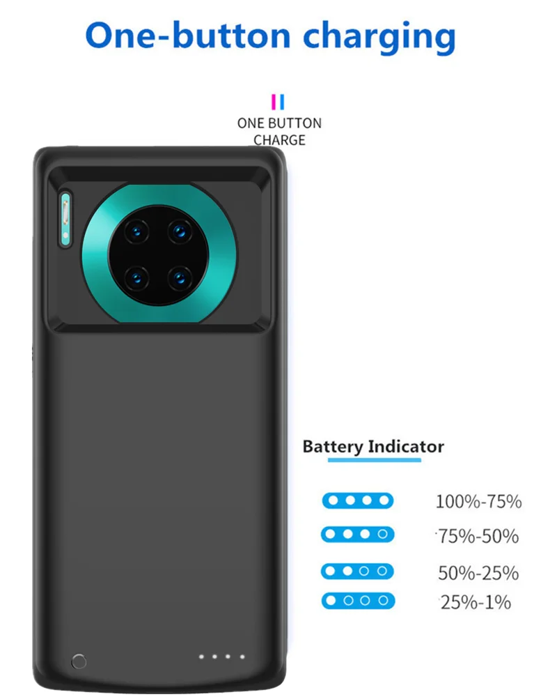 6500 мАч переносной корпус питания для huawei mate 30 Чехол с задней застежкой для huawei mate 30 Pro power Bank чехол для зарядного устройства