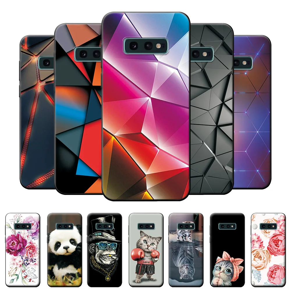 5.8 "Per Samsung Galaxy S10E Custodia Morbida In Silicone Con Cover Posteriore Geometrica Per Samsung S10E Custodia Paraurti Per Samsung S10E S10 E