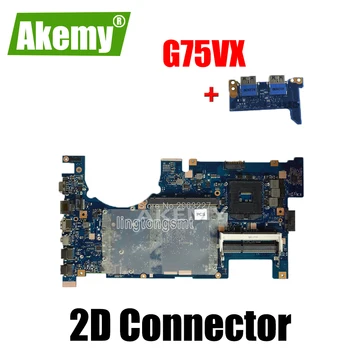 

send board+G75VX motherboard 2D connector For Asus G75VX Laptop Motherboard G75VX Mainboard G75VX motherboard test 100% OK