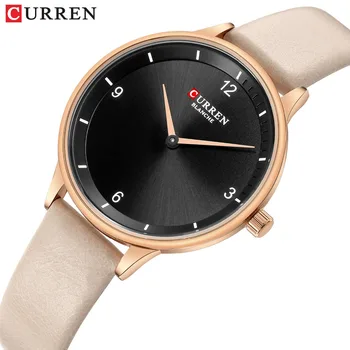 

CURREN Fashion light Slim Quartz Watches Women Top Brand Casual Clock Ladies Wrist Watch with Leather Strap Relogio Feminino New