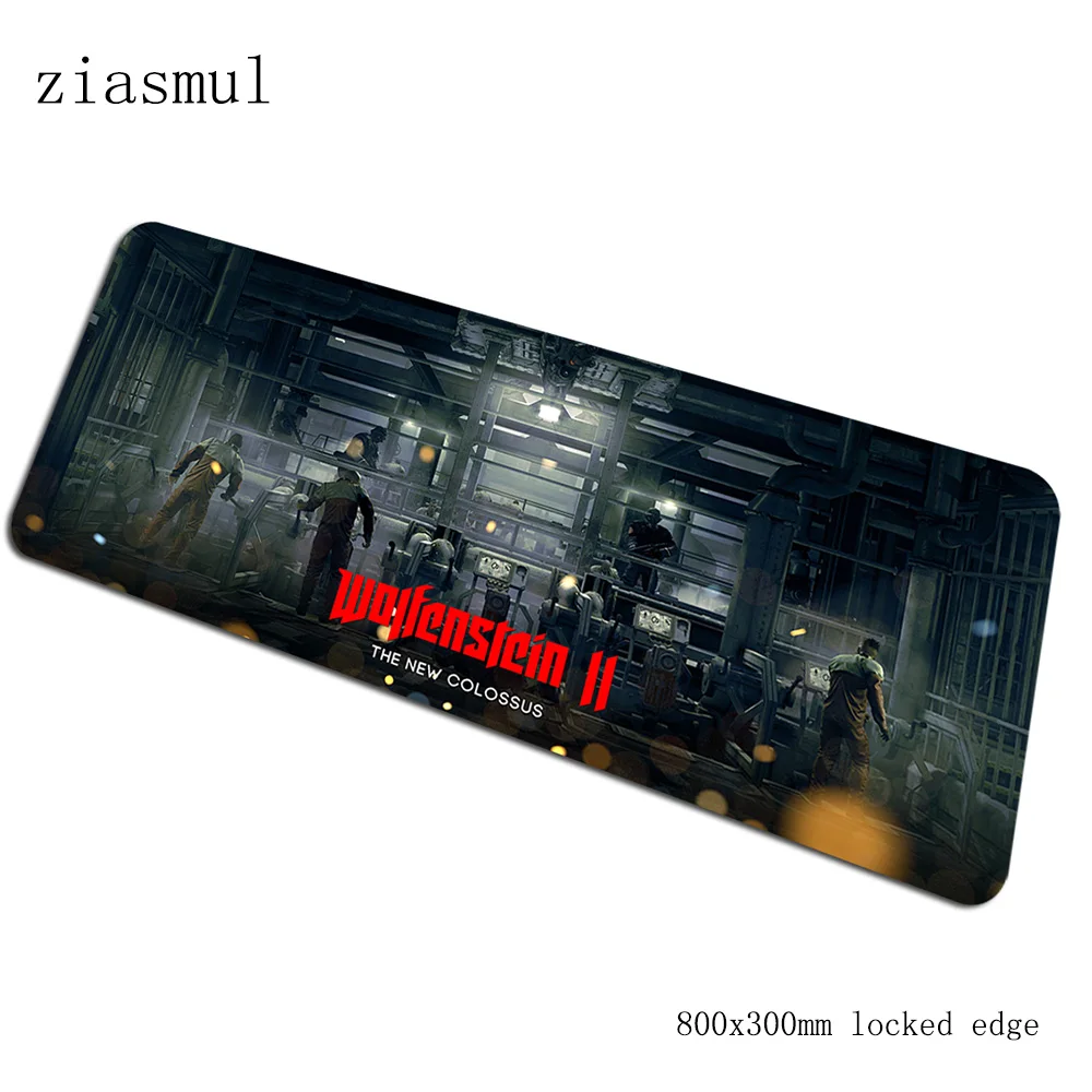Wolfenstein коврик для мыши 800x300x3 мм Лидер продаж Коврик для мыши notbook компьютерный коврик для мыши игровой коврик популярные геймерские коврики для клавиатуры