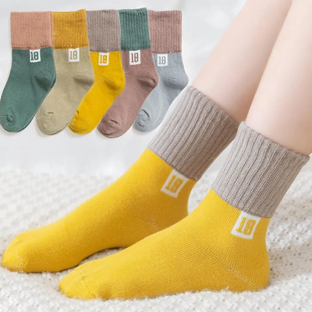 Модные носки 5 пар, для детей от 0 до 9 лет, удобные теплые хлопковые носки милые хлопковые спортивные носки для девочек skarpetki chaussette