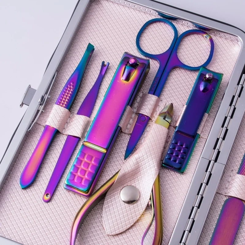 15Pcs/Set Stainless Steel Pedicure Professional Nail Clipper Cuticle Eagle Hook Tweezers Manicure Beauty Tools Kit