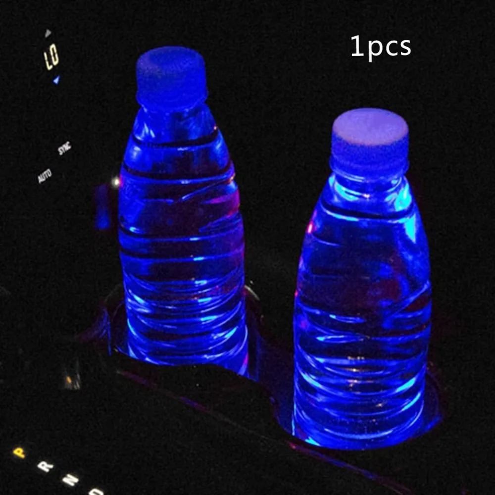 Car Led Light Coaster Colorful Water Coaster Car Atmosphere Light Solar Usb Charging Non-Slip Coaster Professional