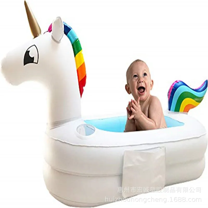 

Customized Inflatable Baby Bathtub Unicorn Bathtub Baby Bath Basin Blowing Tub Thick Material