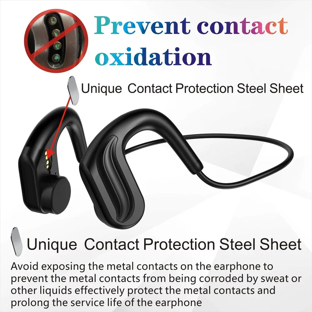 IPX8 Headset Konduksi Tulang Pemutar 