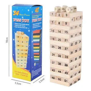 

Wooden Digital Stacking Toy Educational Toys Stacking Building Model Tower Bricks Table Games Improve Intellectual Development