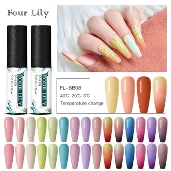 

Four Lily 5ml Color Changing UV Gel Polish Thermal Nail Gel Soak Off Nail Art Gel Polish Varnish DIY Manicure