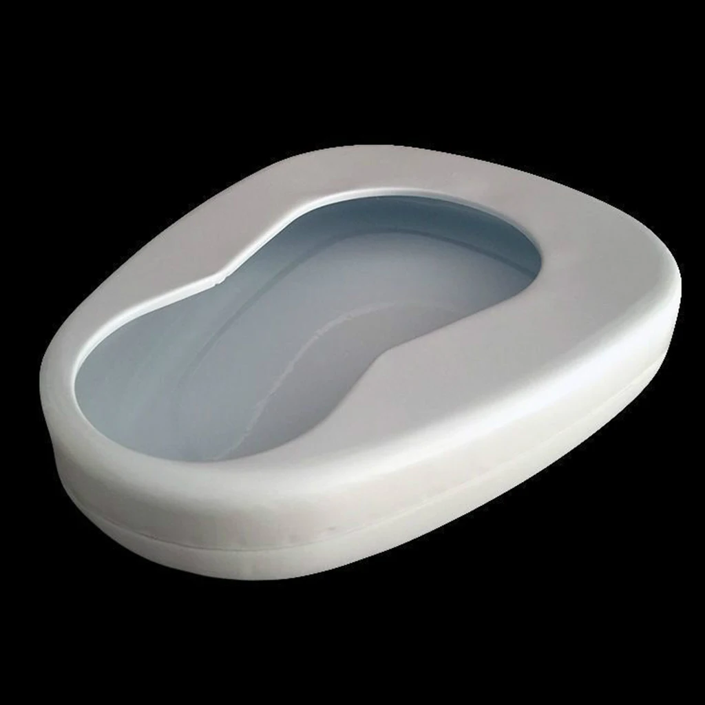 Bassin de lit portable en métal à contour lisse, urinoir de siège