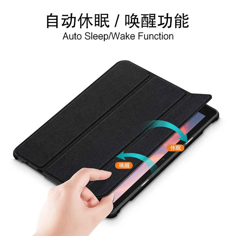 Premium Smart Case for 10.1'' Tablet - PU Leather Tri-fold Stand Cover