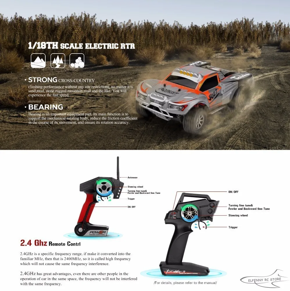 RC автомобиль A969-B 1/18 2,4 ГГц 4WD привод RC пульт дистанционного управления грузовик Максимальная скорость 70 кг/ч 1400 мАч батарея
