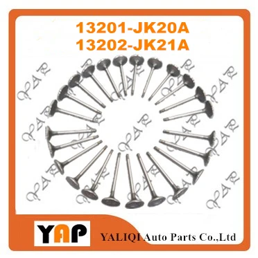 13201-JK20A 13202-JK21A впускной и выпускной клапан для FITNISSAN INFINITI EX35 TEANA FX35 G35 FUGA M35 350Z MURANO Q70L