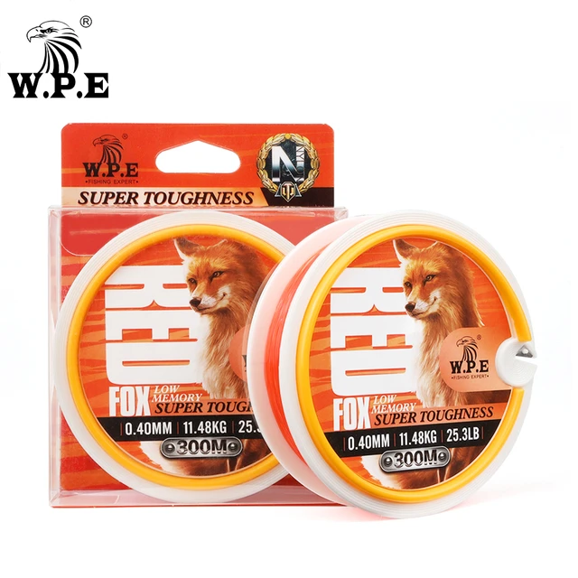 W.P.E REDFOX Nylon Fishing Line 300m/500m/1000m Monofilament