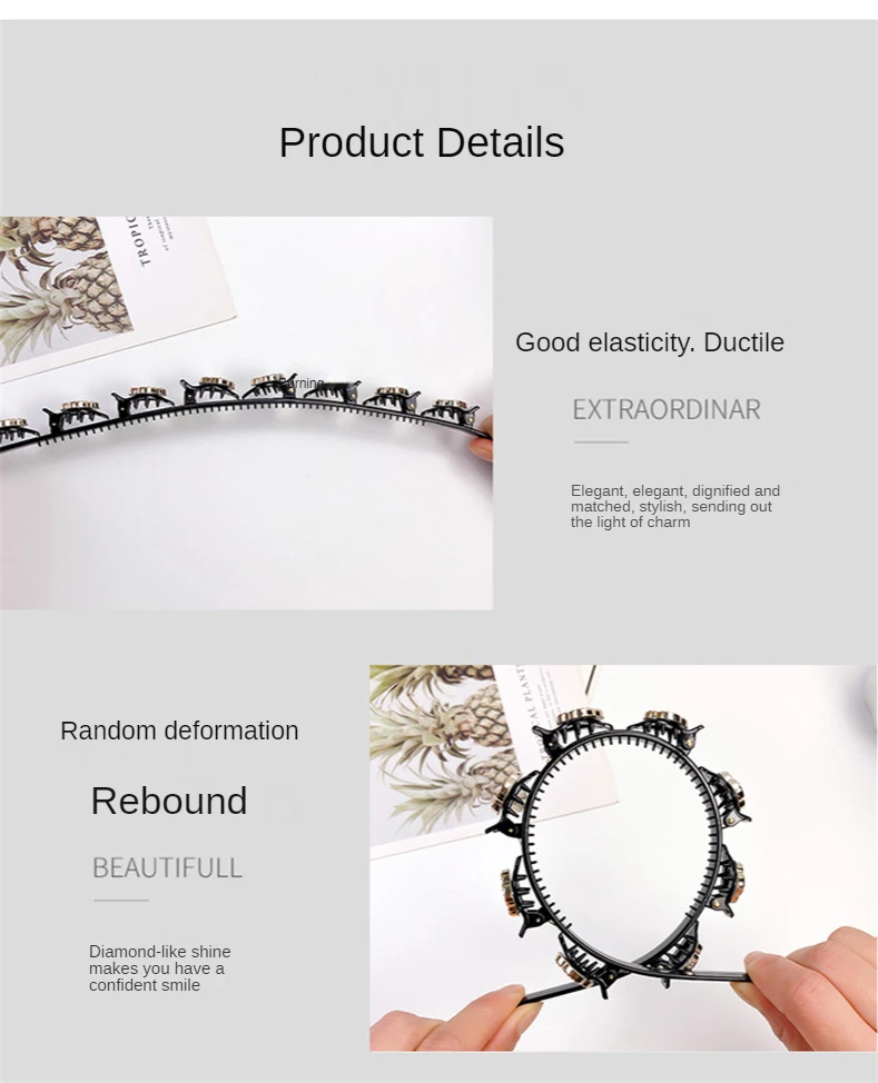 Women hair clips Double Layer Bangs Hairstyle ban Jewelry Hairpin Sports Hair Band accessories hoop Headband ornaments for girls Women hair clips Double Layer Bangs Hairstyle ban Jewelry Hairpin Sports Hair Band accessories hoop Headband ornaments for girls