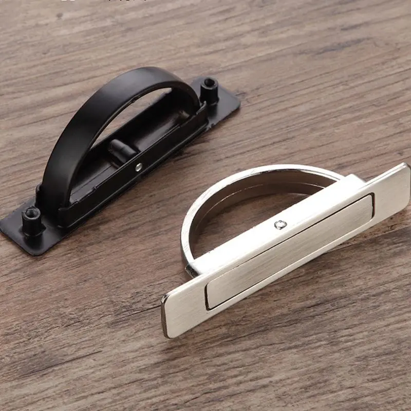 InvisibleTatami Cabinet Drawer Handle Rotating Hidden Grip Pulls Handld Hardware
