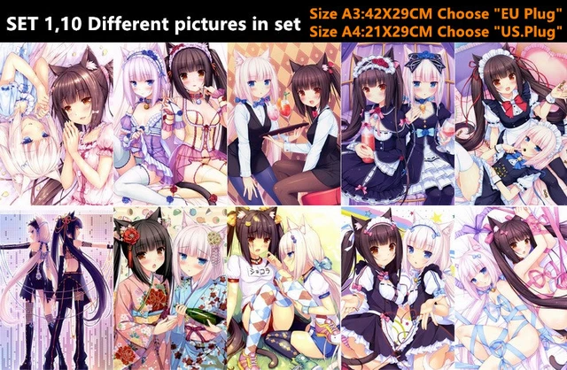 Chaveiro de animação do jogo nekopara, chaveiro super fofo de anime para  meninas, gato chocolate baunilha, gêmeas, figuras de acrílico, pingente,  presente - AliExpress