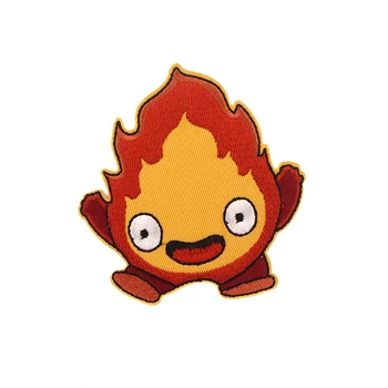 

12pcs/lot Cartoon fire shape Applique craft Iron On patches for Clothes Accessory Stickers Embroideried Badges E0722