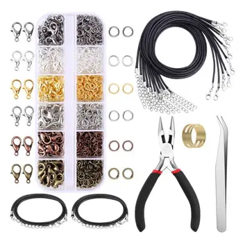 

12 Grid DIY Jewelry Making Accessories Combination Set Opening Closed Ring Lobster Buckle Necklace Rings Earrings Repair Tools