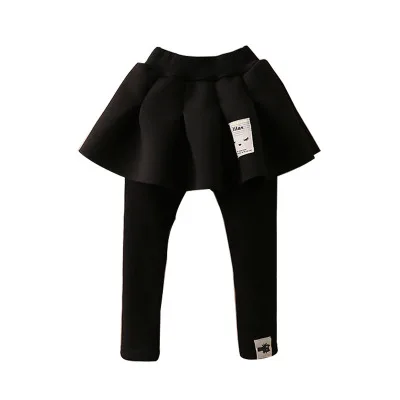 2 3 4 5 6 7 8 Years Girls Culottes Thicken Plus Velvet Skirt Leggings Fake Two Pieces Kids Pants Toddler Baby Trousers New