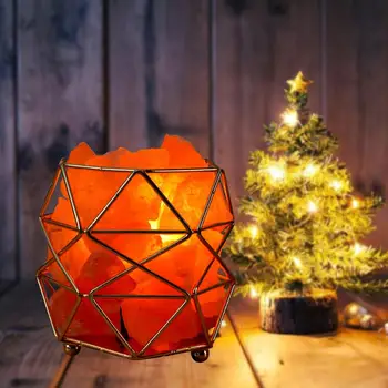

Crystal Salt Stone Delicate LED Night Light Iron Art Birthday Gift Home Table Bedroom Ornaments Decoration Supplies