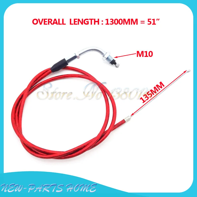 51" Gas Throttle Cable For 49cc 50cc 60cc 80cc Motorized Bicycle Push Motor Bike
