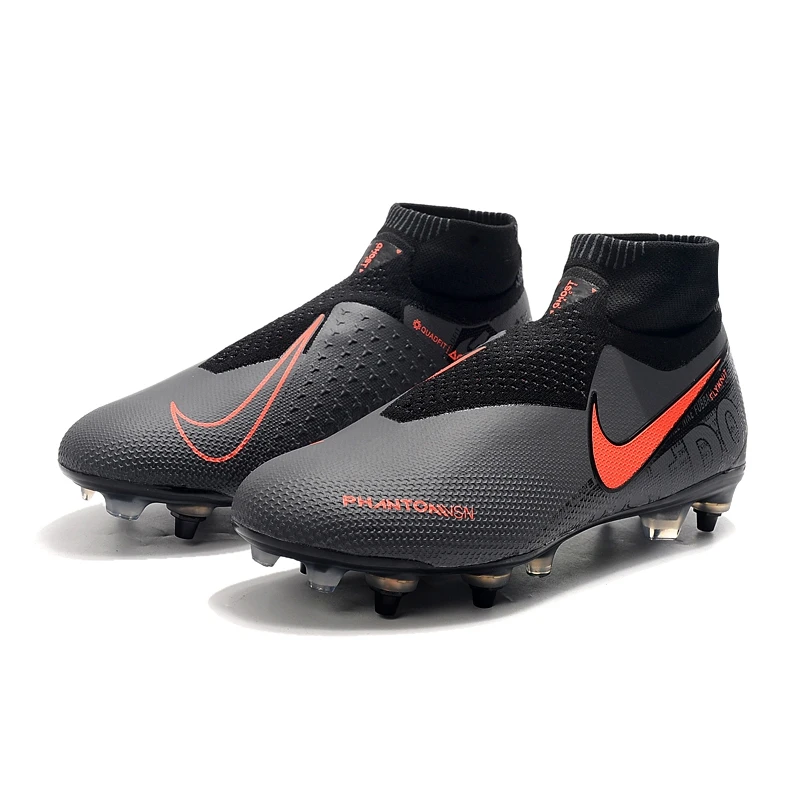 Nike Phantom VSN Elite DF SG-Pro футбольная обувь с защитой от засорения футбольная обувь с высоким голенищем бутсы уличные мужские мягкие футбольные бутсы Groud