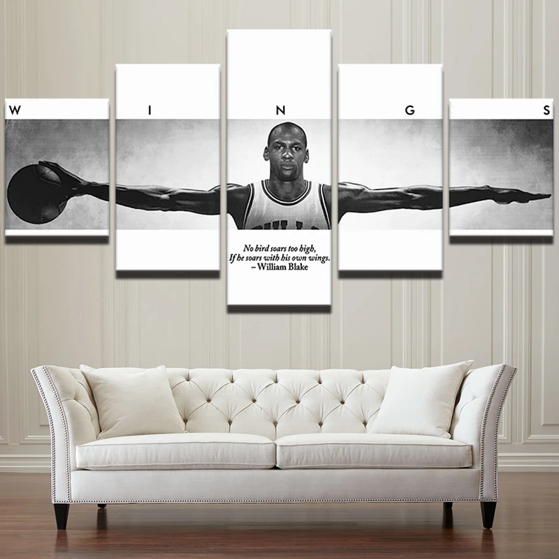 Холст картины Спорт Баскетбол НБА Jordan James Kobe Curry Ross Art Framework 12 домашний Декор 5 шт.