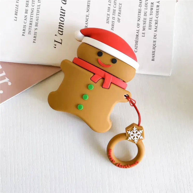

OTTWN Cute Cartoon Decorative Silicone for Apple Airpods 1 2 protection earphone cover cute cartoon silicone Christmas cover