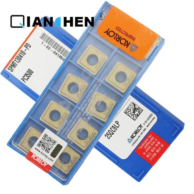 Корея KORLOY SPMT130410-PD PC3500 SPMT130410-PD PC5300 SPMT180510PD PC3500(10 шт./лот) резец для внутренней обточки вставки