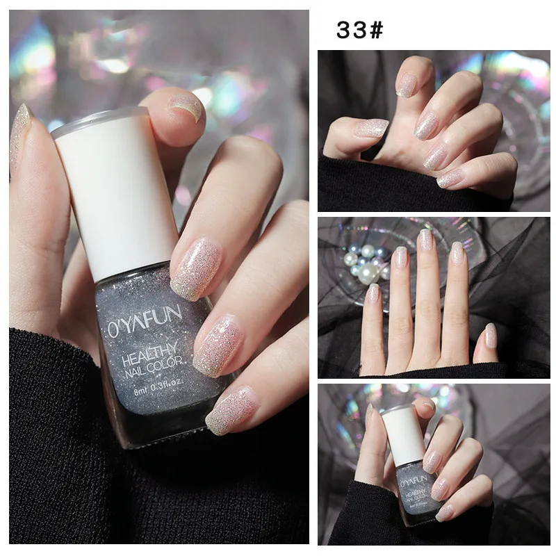 Quick Dry Glitter & Matte Waterproof Nail Polish
