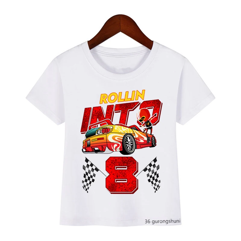 

Funny boys t-shirt cool car cartoon print 3 to 13 years old birthday party clothing children's tshirt casual boys clothes shirt