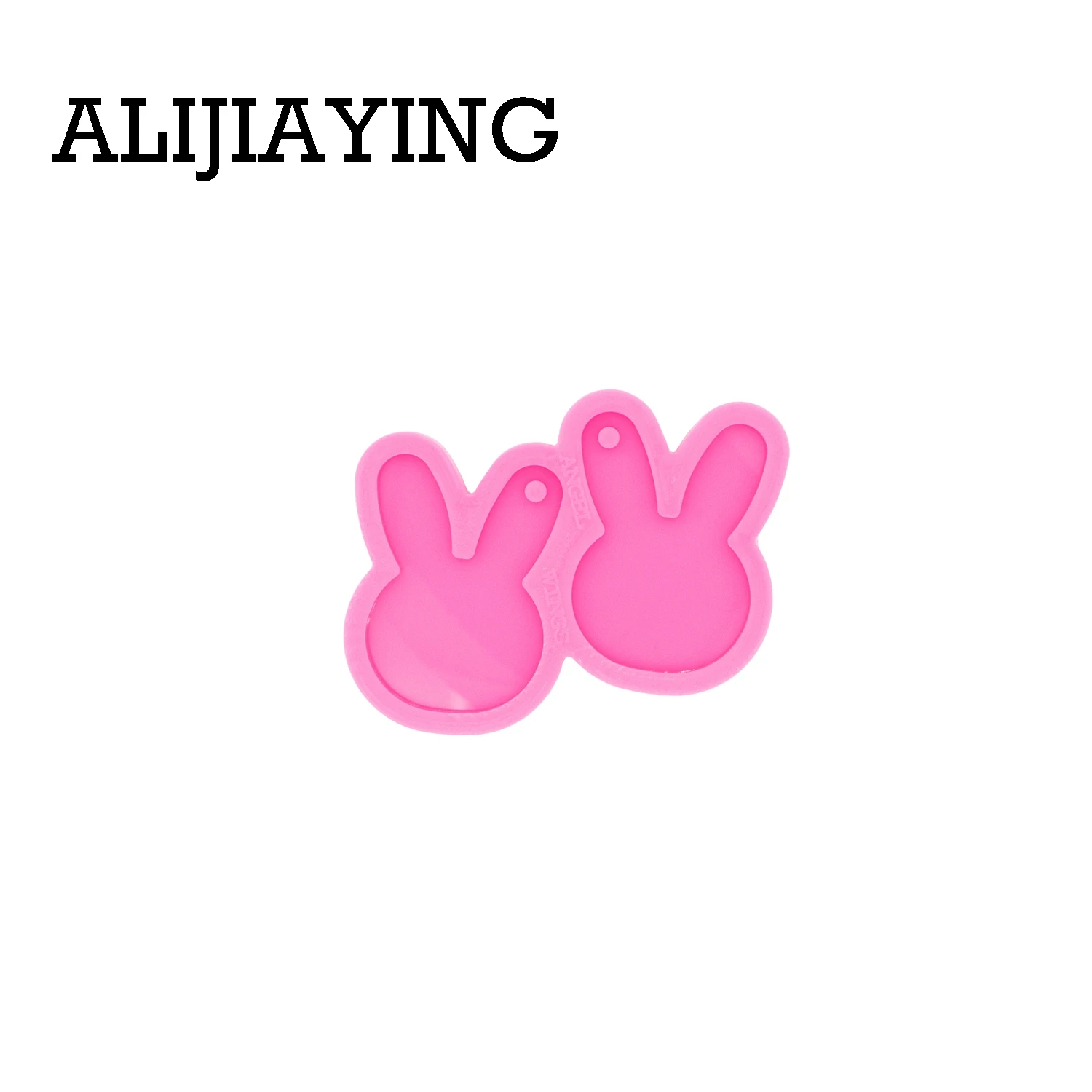 DY0409 Glossy Rabbit Earrings Silicone Mold Resin Pendant Mould for Epoxy Jewelry Making DIY Bunny Crafts silicone mold