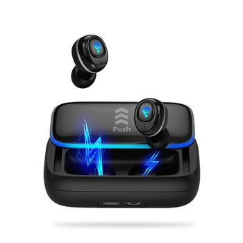 

IPX5 Slide Cover Earphone 3000mAh Large Capacity Wireless Headphone Type-c Charging Sports Bluetooth 5.0 Headset Charging Case