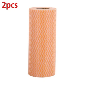 

2 Rolls Kitchen Disposable Nonwoven Washing Cloth Dish Towel Dishwashing Cloths Non-Woven Fabric Dish Washing Cloth