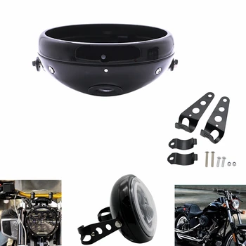 

Universal Motorcycle 7'' led Projector headlights H4 Driving lights 7 inch Housing bucket DRL Amber Turn Signal Lights Motorcycl