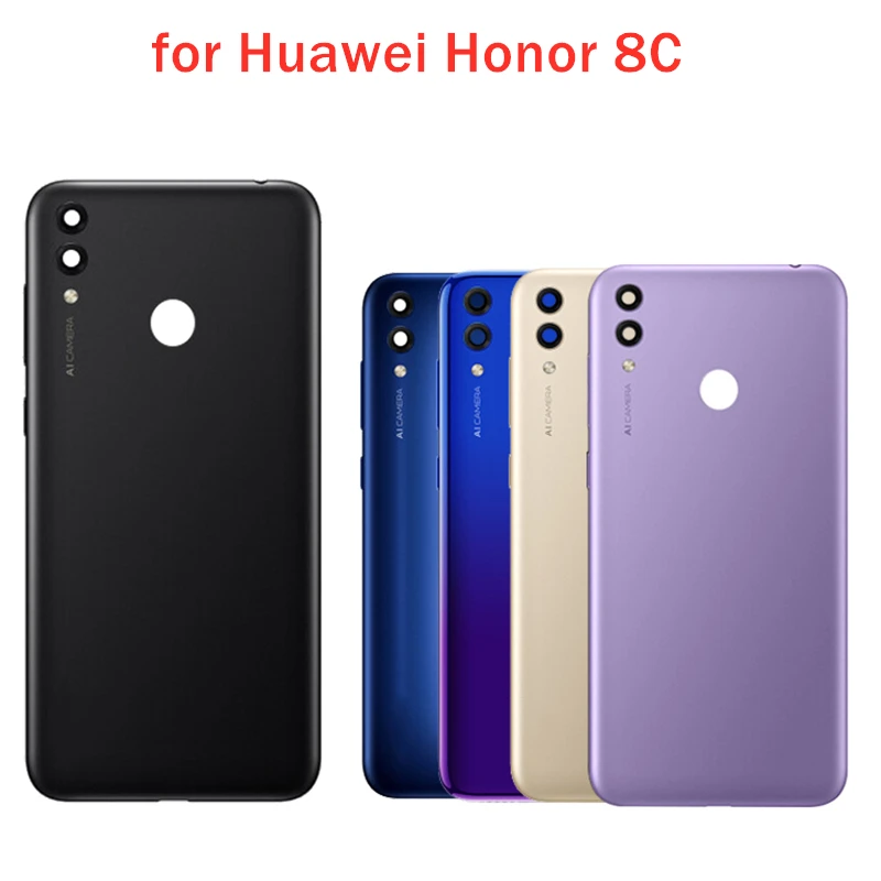 

for Huawei Honor 8C Battery Back Cover Glass Rear Cover Housing Door Camera Glass Lens for Huawei Honor Play 8C Spare Parts