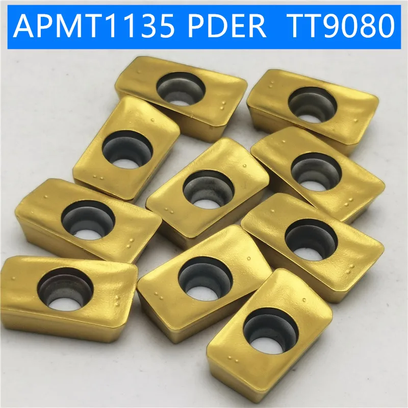 20 шт. APMT1135 PDER TT9080 поворотные твердосплавные вставки инструмент токарный фреза режущий инструмент для ЧПУ слот для резки APMT 1135