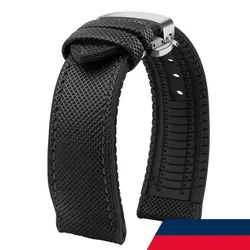 Carbon Fiber Silicone Watchband Wristband Accessories - Premium Rubber Strap in Multiple Sizes for 19mm (Black SK2)
