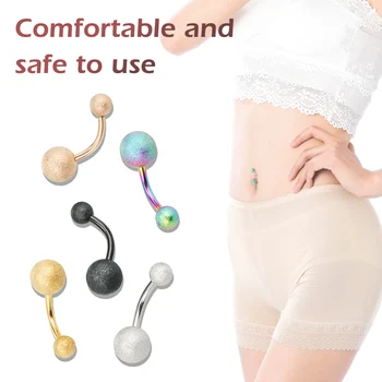 

5pcs Multicolor Belly Button Ring Stainless Steel Navel Studs Navel Piercing Jewelry Women Sexy Body Ring Belly Button Jewelry