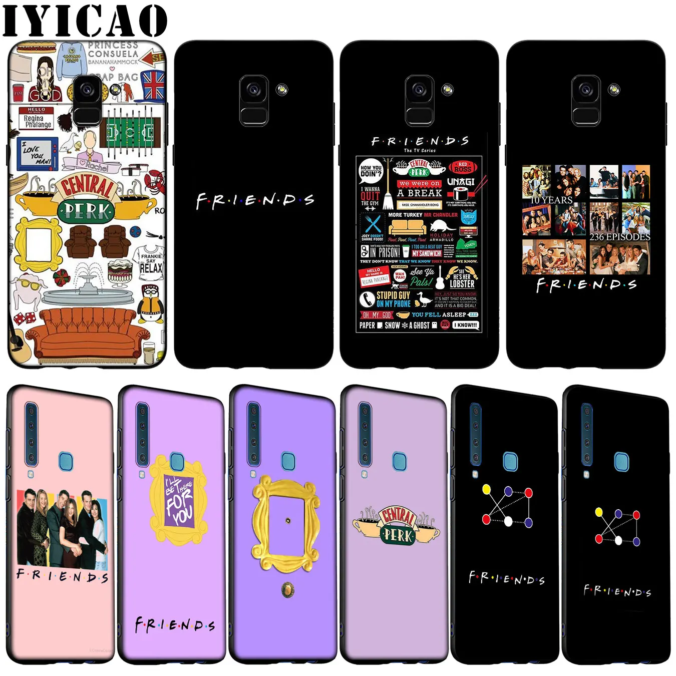 Мягкий чехол для телефона IYICAO Friends TV Show Samsung Galaxy A51 A71 A81 A91 A41 A21 A11 A01 A2 Core J8 J7 J4 J6 Plus Prime