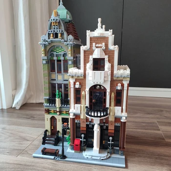

Compatible Lepins Creator Expert Brickative MOC Post Office City Street Modular Model Building Blocks Toys For Children DIY