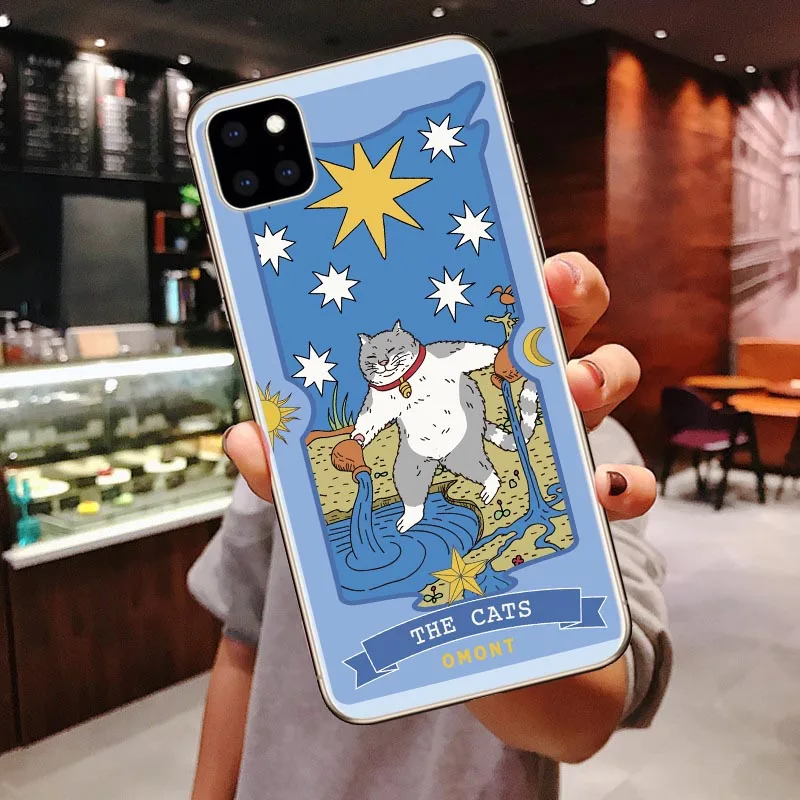 Чехол для телефона Tarot для iPhone 11 Pro Max XR Xs Max Xs с рисунком кота из мультфильма, Силиконовый ТПУ чехол s для iPhone X 6 6s 7 8 plus, задняя крышка