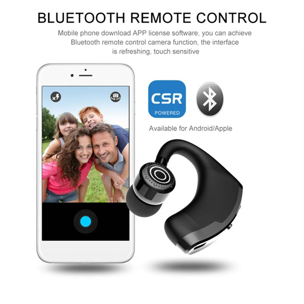 KISSCASE Wireless Bluetooth Earphone Music Stereo Surround Noise Reduction Handsfree Earhook Earphone For iPhone Xiaomi Samsung