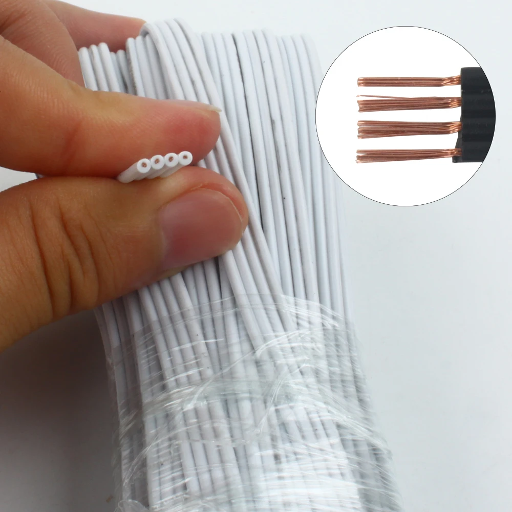 

4Pin LED Cable Wire Extension Cord White RGB 5050 3528 LED Strip Lighting Connector wire for 5050 3528 RGB LED Strip Light